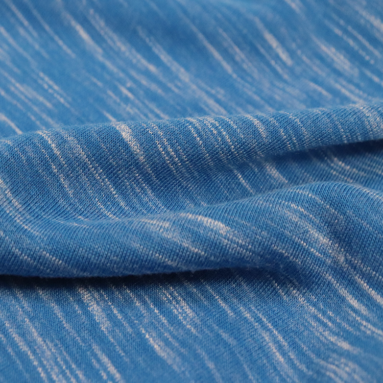 180GSM Rayon Polyester Spandex Jersey, Slub Fabric, Space Dye