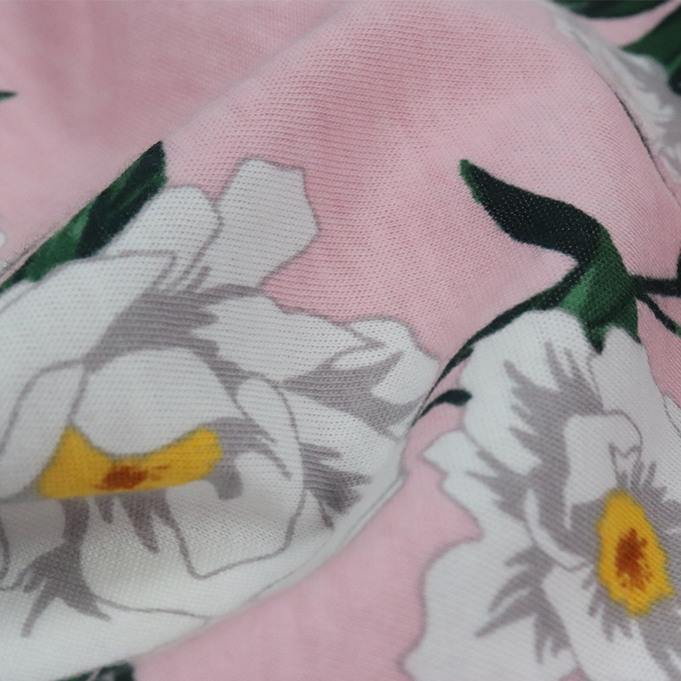 100%Supima Single Jersey, Reactive Print, 40s Knit Fabric for T-Shirt