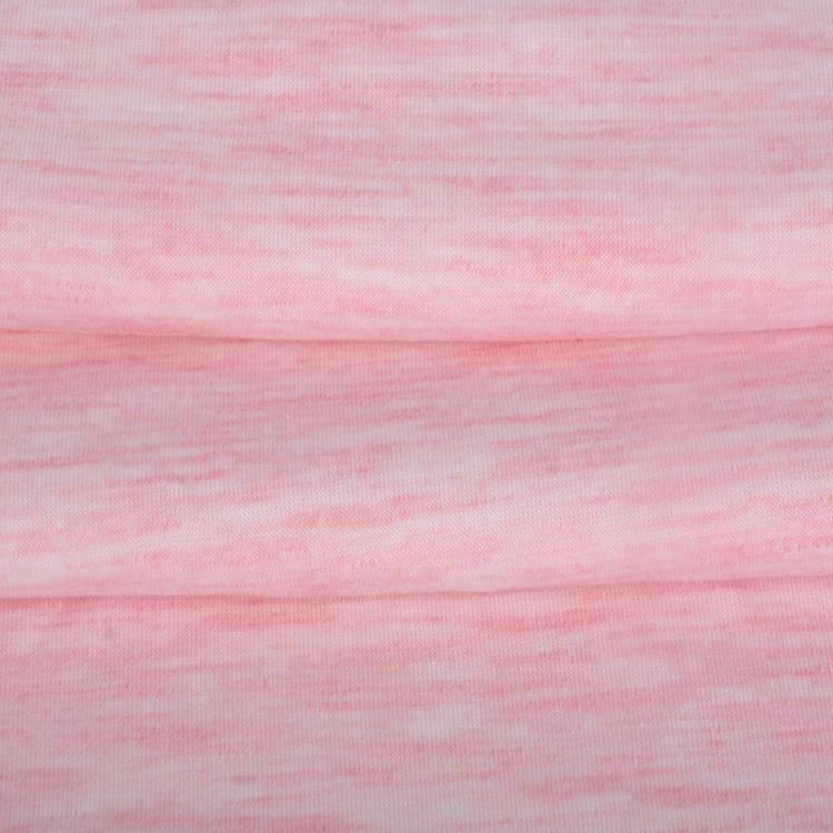 32s Polyester Rayon Spandex Jersey, Space Dye Fabric, Melange