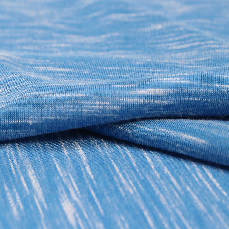 180GSM Rayon Polyester Spandex Jersey, Slub Fabric, Space Dye
