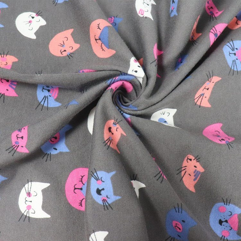 100% Organic Cotton Jersey, Eco-Friendly Fabric, Reactive Print