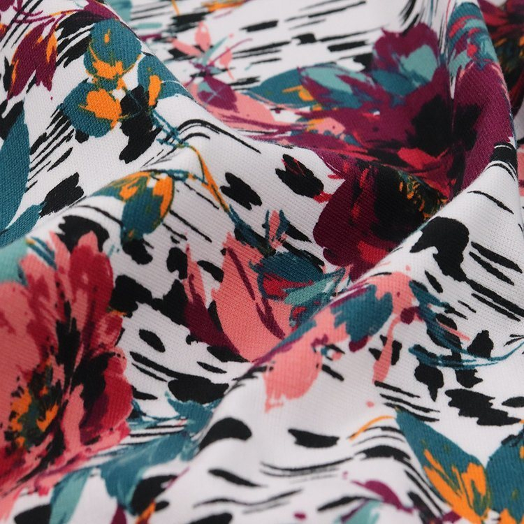 280g Tr Spandex Roma, Pigment Printing, Poly/Viscose Knitting Fabric