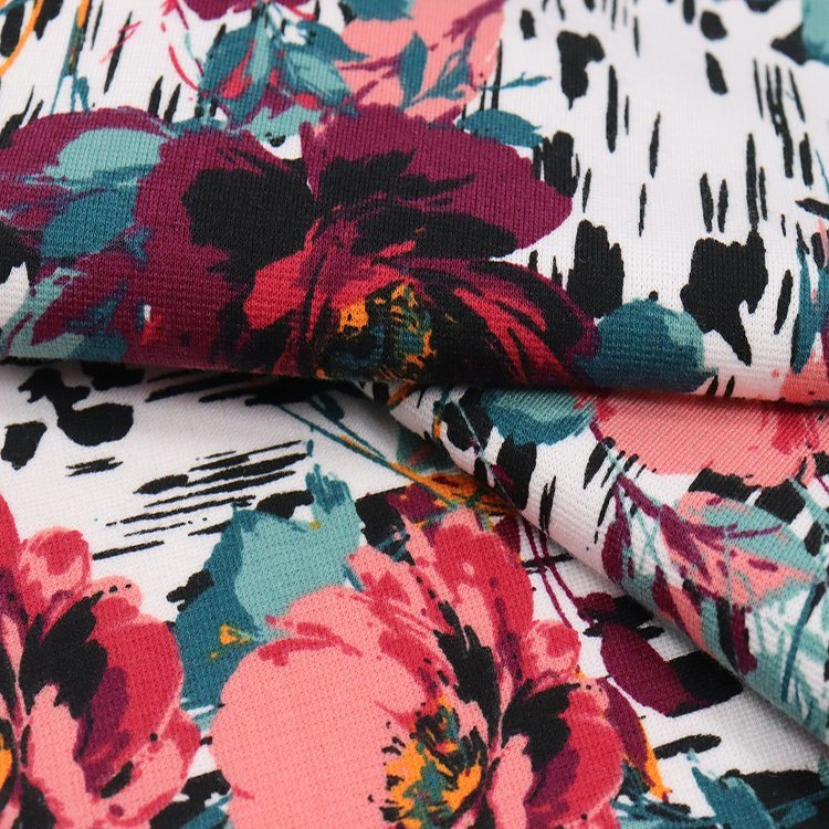 280g Tr Spandex Roma, Pigment Printing, Poly/Viscose Knitting Fabric