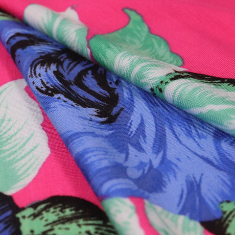 180GSM Viscose (Rayon) Spandex Jersey, Elite Compact, Reactive Print