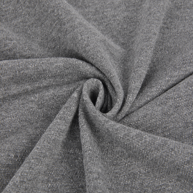 200g C/R Elastic French Terry, Blushed, Heather Grey