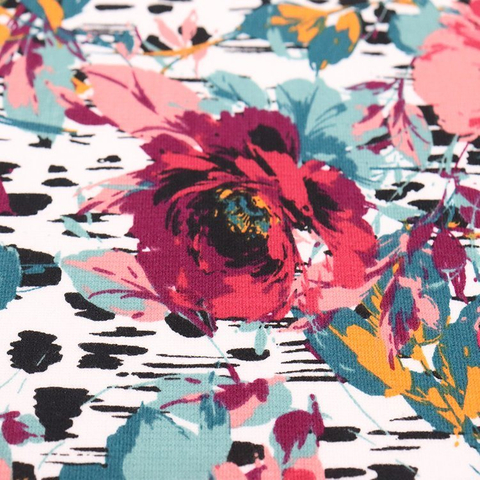 280g Tr Spandex Roma, Pigment Printing, Poly/Viscose Knitting Fabric