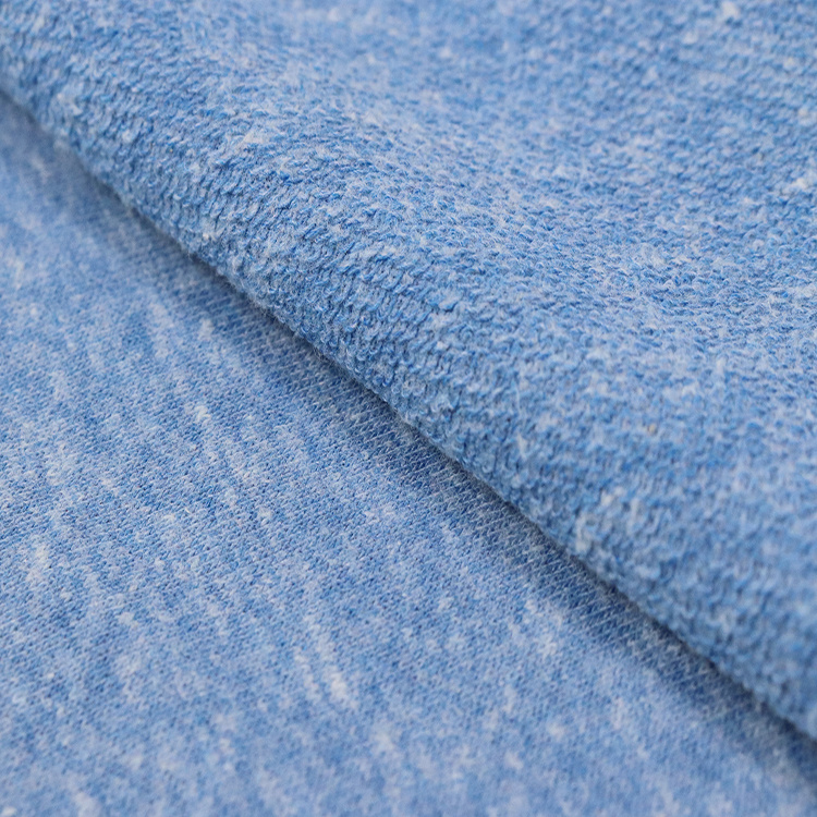 Xt-156 T/C/R French Terry, Knitted Fabric, Single Dyed, Snow Yarn