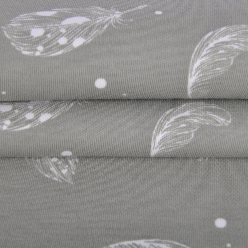 100% Cotton Rib, 1*1 Rib Fabric for Sleepwear, Reactive Print