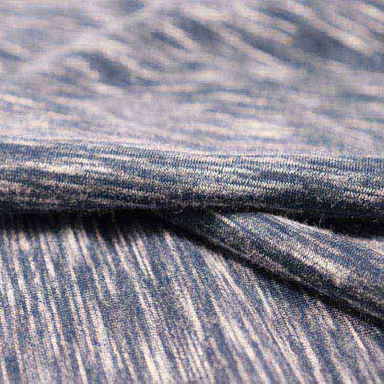 T/R Spandex Jersey, Poly/Viscose Knitting Fabric, Space Dye