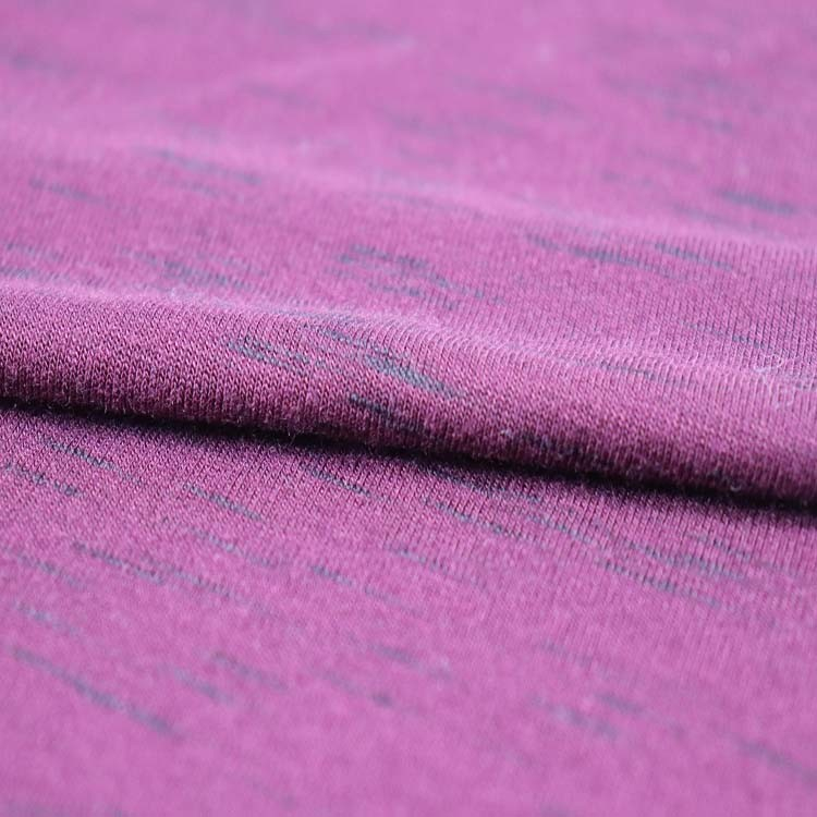 180GSM Rayon Polyester Spandex Jersey, Slub Fabric, Space Dye