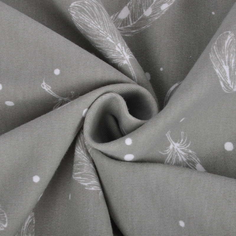 100% Cotton Rib, 1*1 Rib Fabric for Sleepwear, Reactive Print