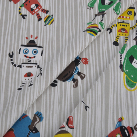 80S Modal Interlock with spandex 190GSM, Reactive Print