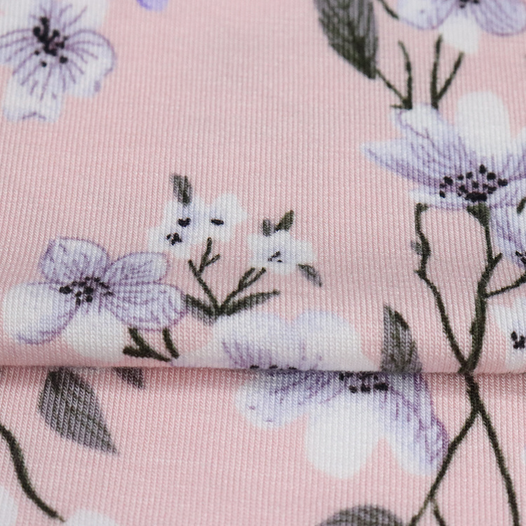 200GSM Lenzing Modal Spandex Jersey, Reactive Printing for T-Shirt