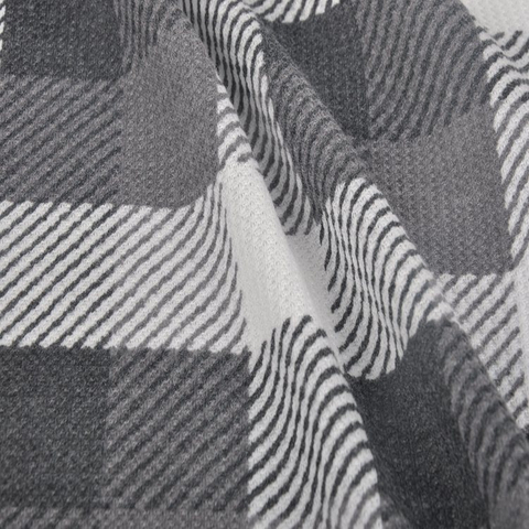 Tr Spandex Waffle Check, Polyester Rayon Knitted Fabric for Garment