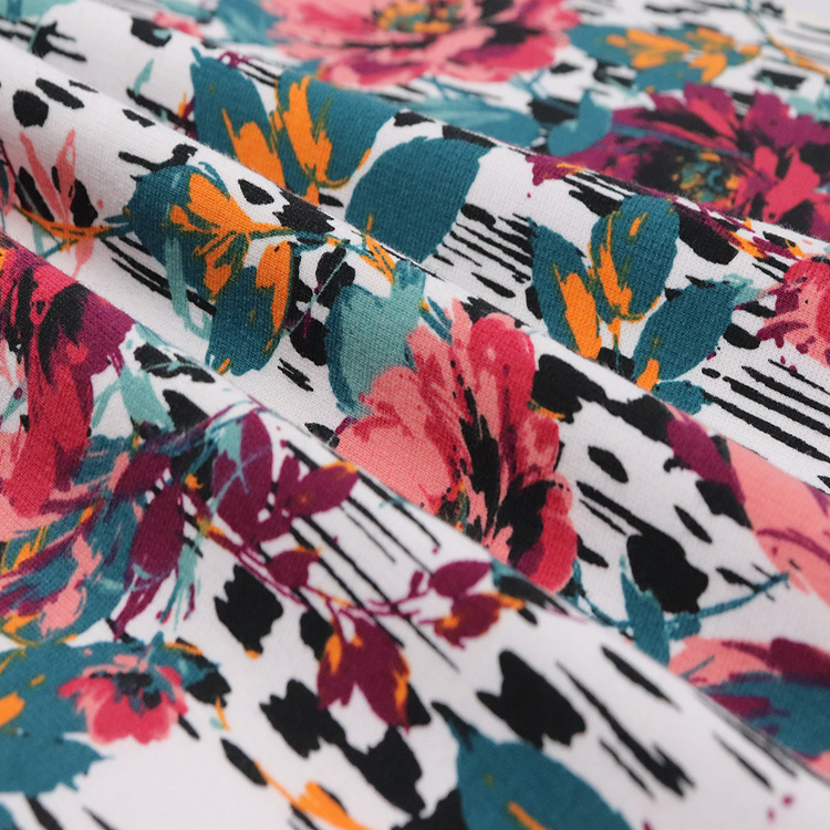 280g Tr Spandex Roma, Pigment Printing, Poly/Viscose Knitting Fabric