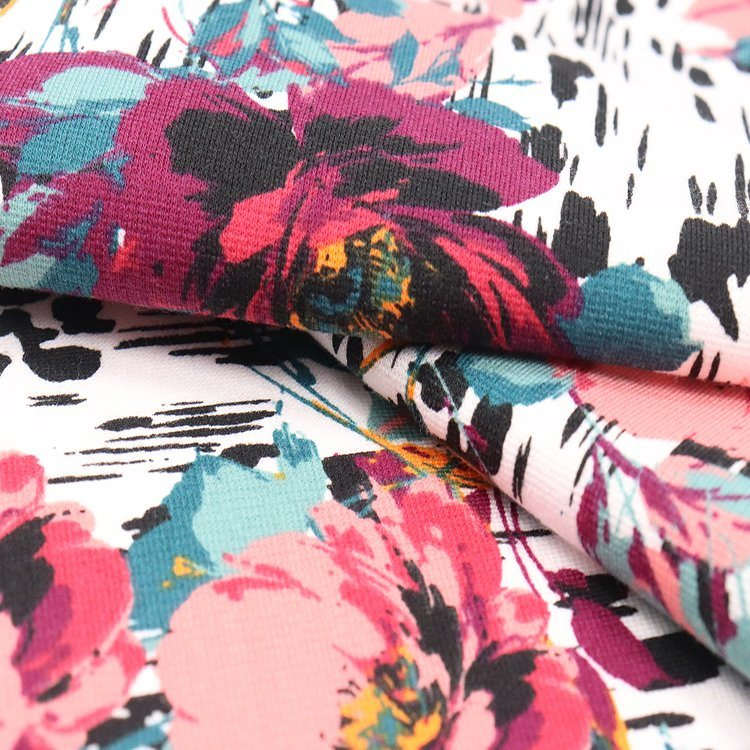 280g Tr Spandex Roma, Pigment Printing, Poly/Viscose Knitting Fabric