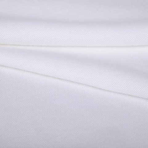 40S CVC Cotton/Polyester Elastic Pique Mesh, 190GSM, Fabric for Polo T-Shirt