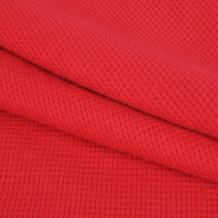 21s CVC Waffle Check, Cotton Polyester Fabric for Pajamas