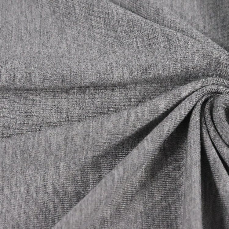 180GSM Viscose, Ring Spinning Jersey, Heather Grey, Textile