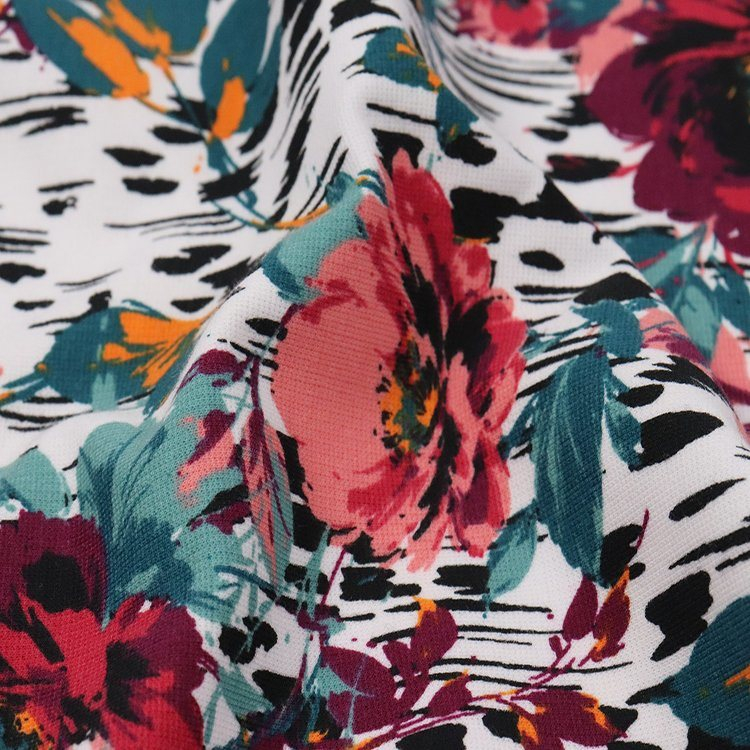 280g Tr Spandex Roma, Pigment Printing, Poly/Viscose Knitting Fabric