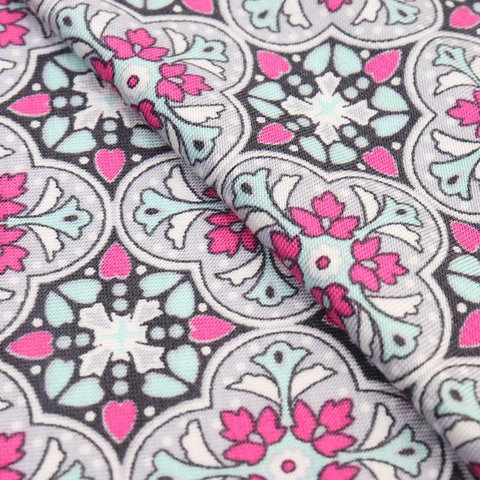 Viscose (Rayon) Spandex Jersey, Siro, Reactive Printing