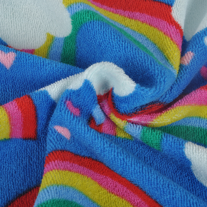 CVC Loop Terry, Cotton Blended with Polyester for Garments, 280GSM, Printed