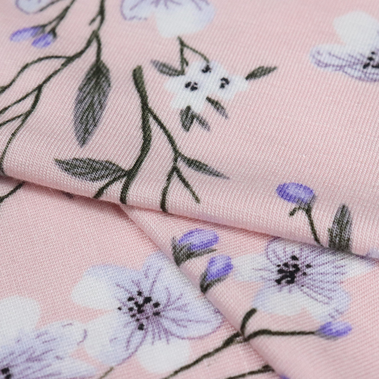 200GSM Lenzing Modal Spandex Jersey, Reactive Printing for T-Shirt