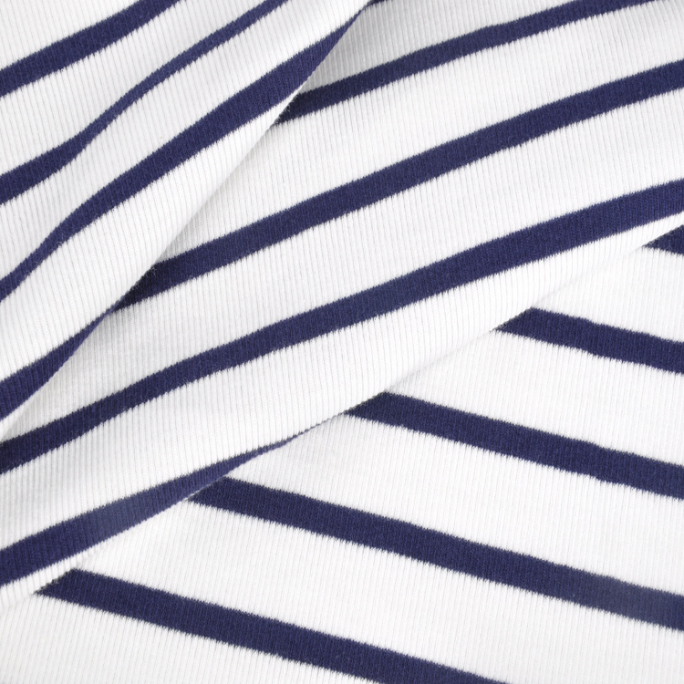 Xt-21st Combed Cotton Spandex Rib 2*2 Yarn Dyed, Stripe