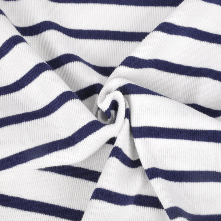 Xt-21st Combed Cotton Spandex Rib 2*2 Yarn Dyed, Stripe