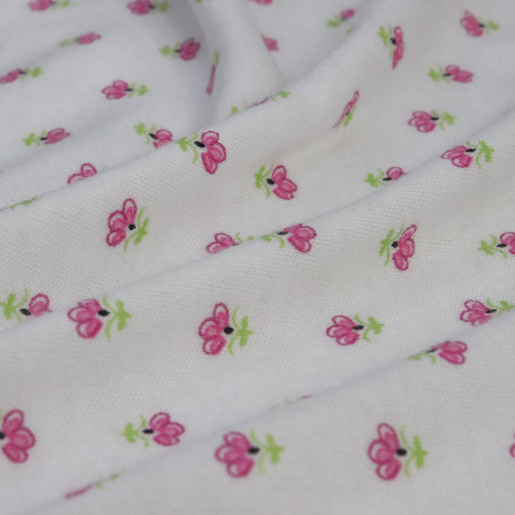 40s T/R Interlock, Pigement Print, Poly/Viscose Knitting Fabric