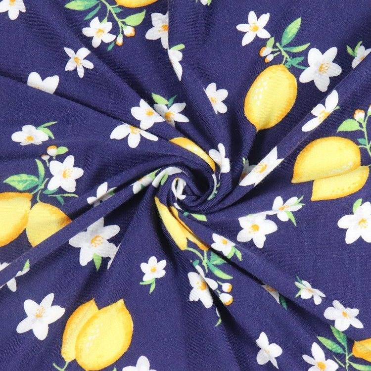 190GSM Viscose (Rayon) Siro Spandex Jersey, Reactive Print