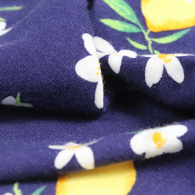 190GSM Viscose (Rayon) Siro Spandex Jersey, Reactive Print