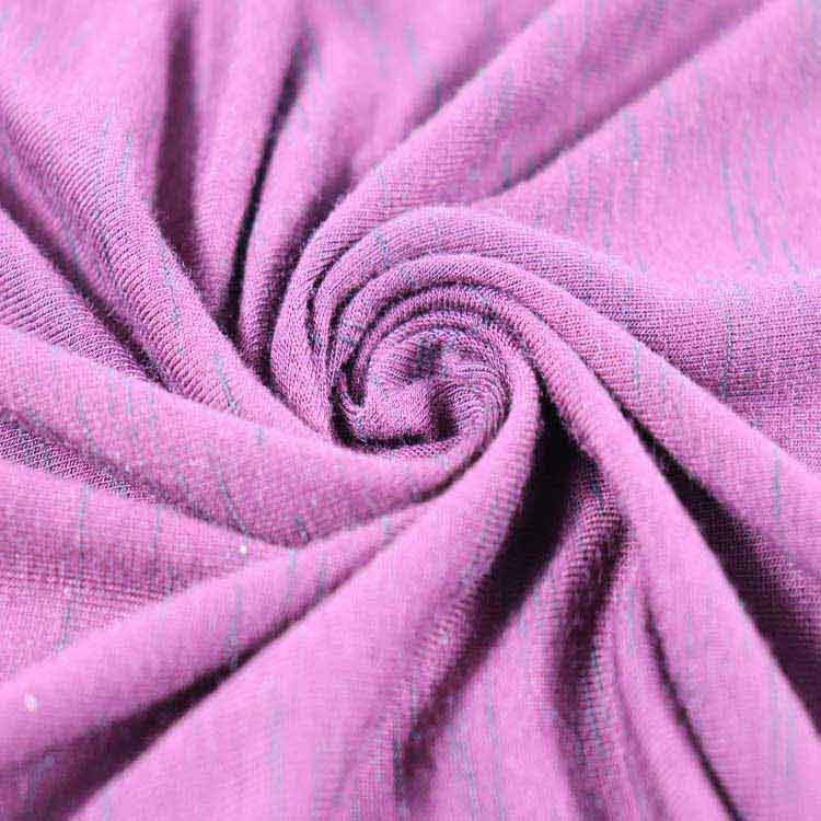 180GSM Rayon Polyester Spandex Jersey, Slub Fabric, Space Dye