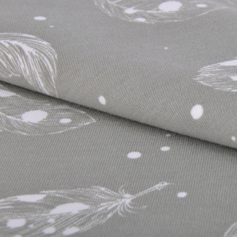 100% Cotton Rib, 1*1 Rib Fabric for Sleepwear, Reactive Print