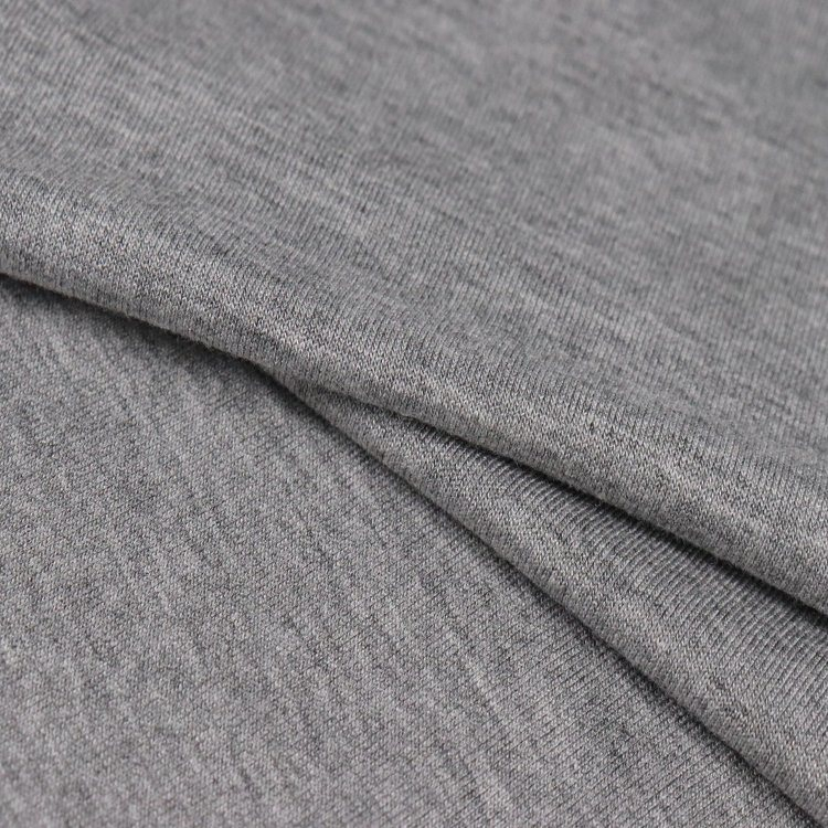180GSM Viscose, Ring Spinning Jersey, Heather Grey, Textile