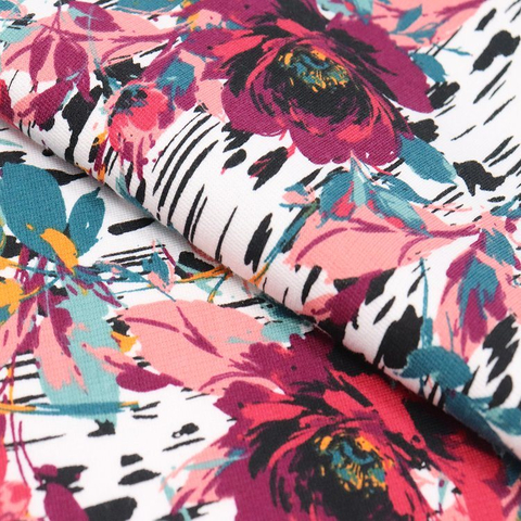 280g Tr Spandex Roma, Pigment Printing, Poly/Viscose Knitting Fabric