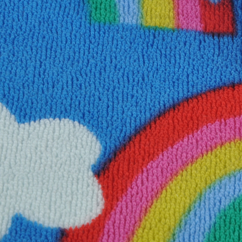 CVC Loop Terry, Cotton Blended with Polyester for Garments, 280GSM, Printed