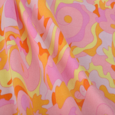 30S Lenzing Modal French Terry with spandex, 250GSM, Reactive print