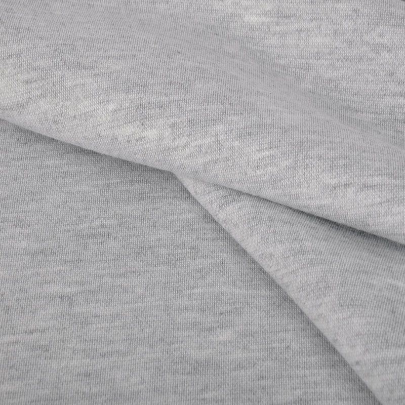 40S CR Cotton/Rayon Scuba Terry, 280GSM Heather Grey
