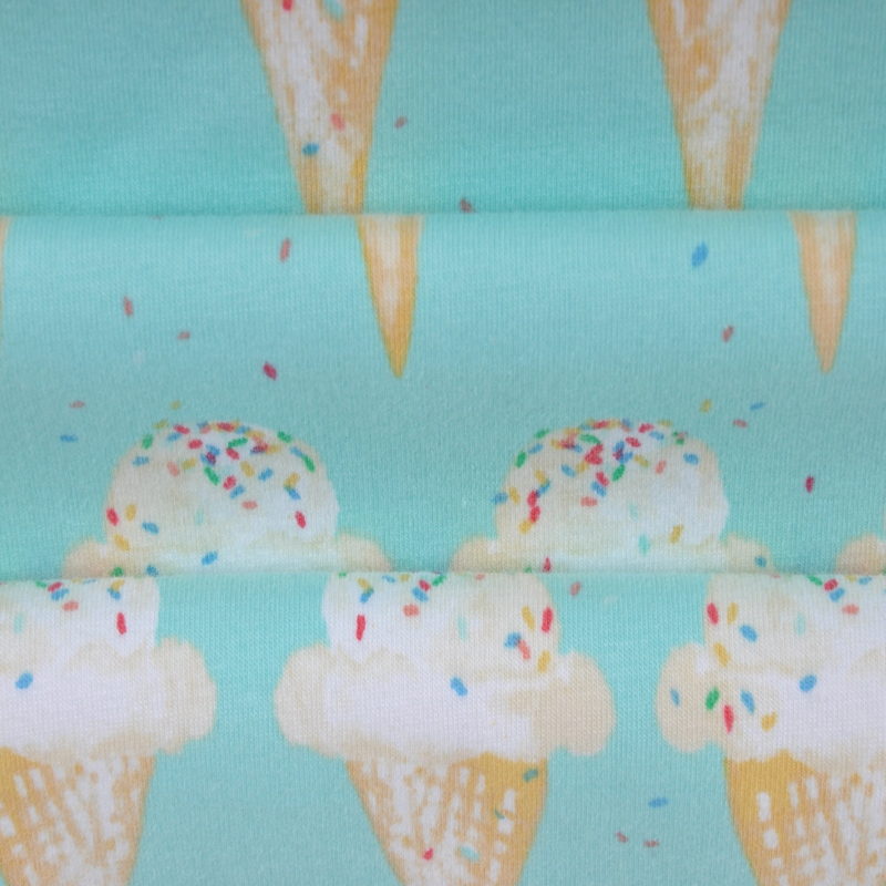 180GSM Organic Cotton Spandex Jersey, Reactive Print, Eco-Friendly