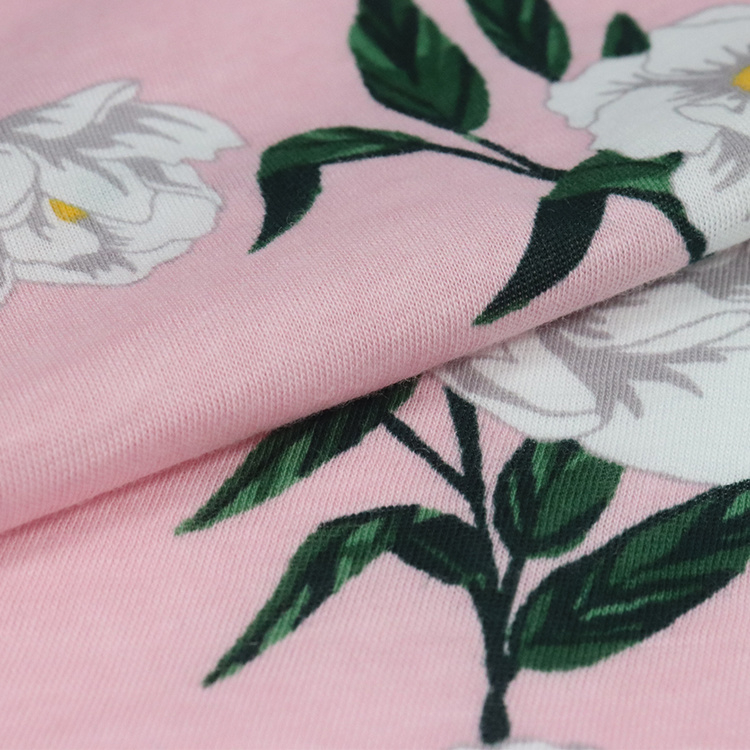 100%Supima Single Jersey, Reactive Print, 40s Knit Fabric for T-Shirt