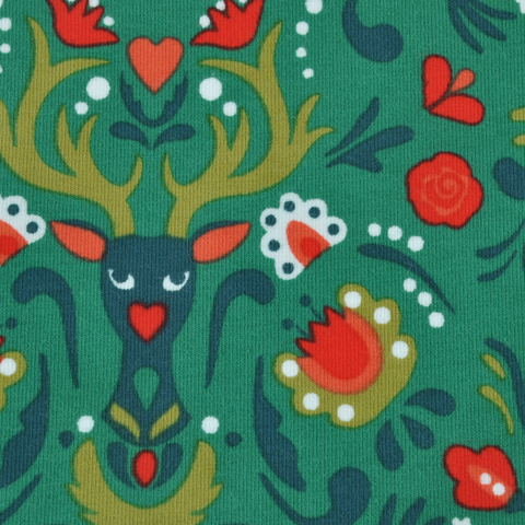 Cotton Spandex French Terry, Fabric for Garment, Reactive Print