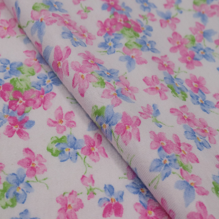140g C/R Single Jersey, Knitted Sleepwear Fabric, Printed