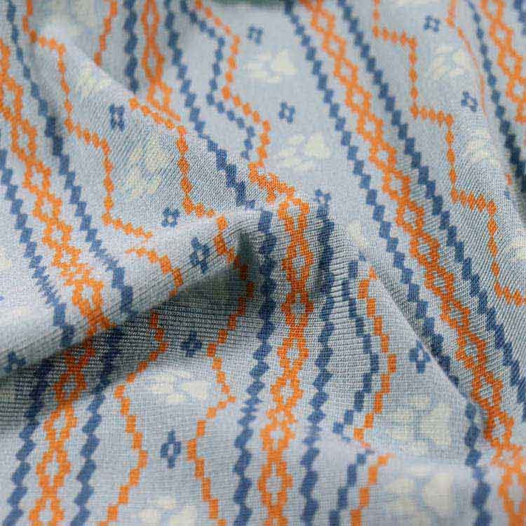 Xt-46 Bamboo Spandex Jersey 230GSM Knitted, Reactive Print, Compact Yarn, Anti-Pilling