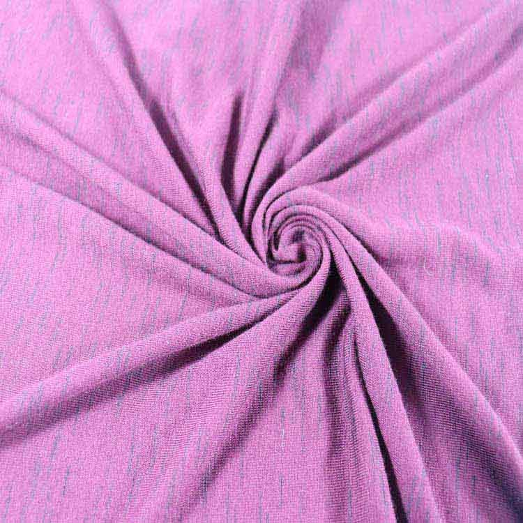 180GSM Rayon Polyester Spandex Jersey, Slub Fabric, Space Dye