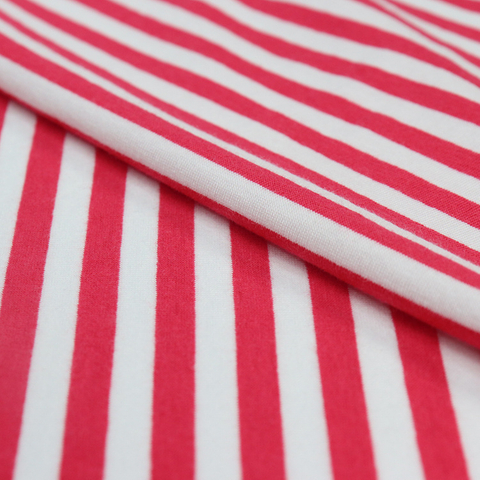 160GSM Cotton Modal Spandex Jersey, Stripe, Siro-Elite Compact, Sleepwear Fabric