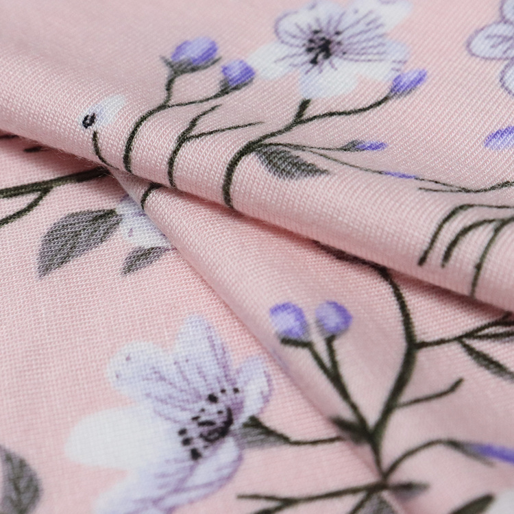 200GSM Lenzing Modal Spandex Jersey, Reactive Printing for T-Shirt