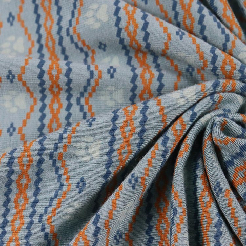 230GSM Bamboo Spandex Jersey, Reactive Print, Sleepwear Fabric