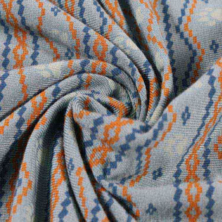 Xt-46 Bamboo Spandex Jersey 230GSM Knitted, Reactive Print, Compact Yarn, Anti-Pilling