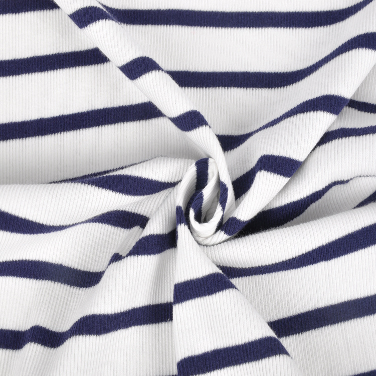 Xt-21st Combed Cotton Spandex Rib 2*2 Yarn Dyed, Stripe